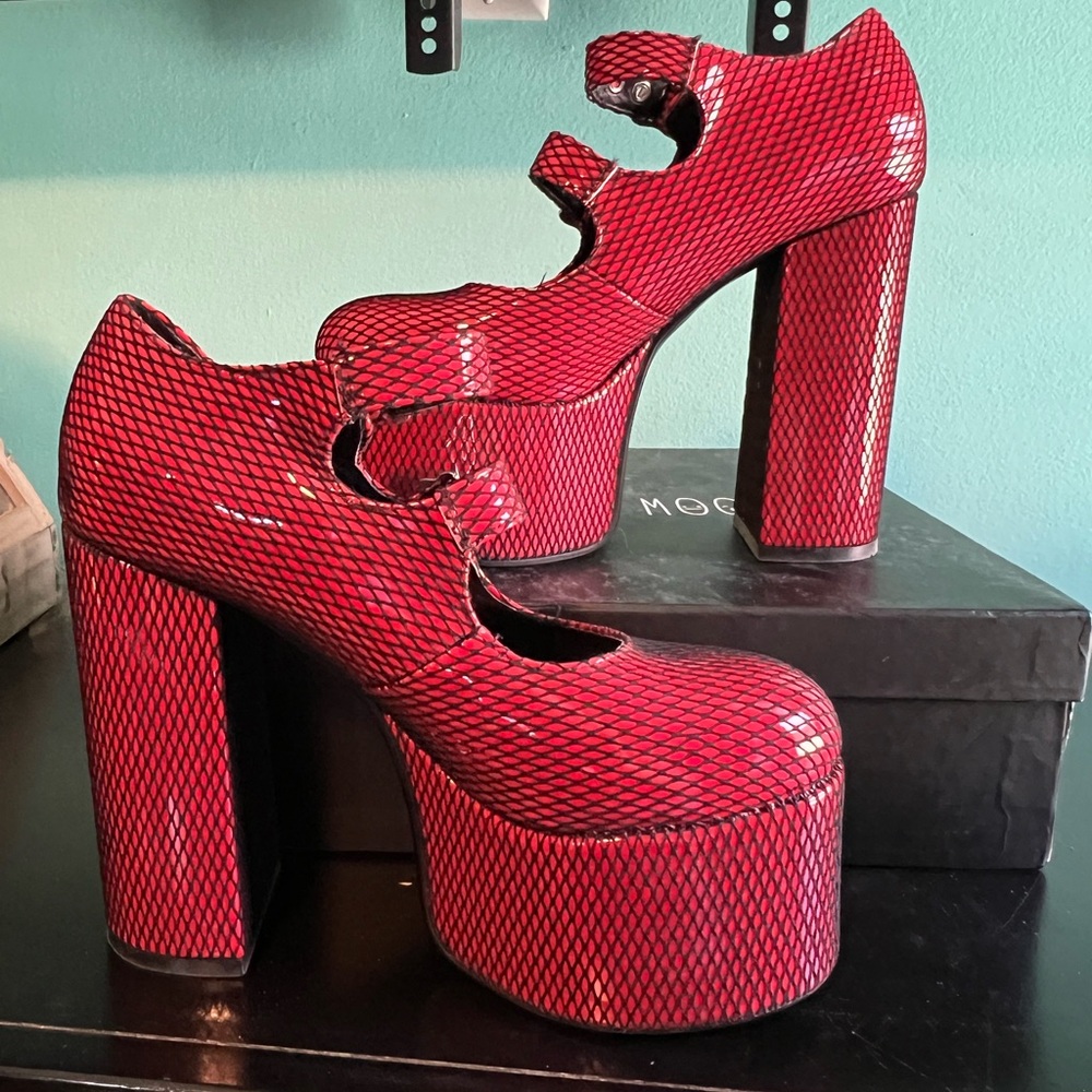 DOLL KILLS FISHING FOR COMPLIMENTS PLATFORM MARY JANES CURRENT MOOD Red … - Picture 7 of 15